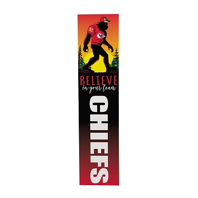 Kansas City Chiefs 46" x 11" Bigfoot Believe in Yourself Porch Leaner Wood Sign