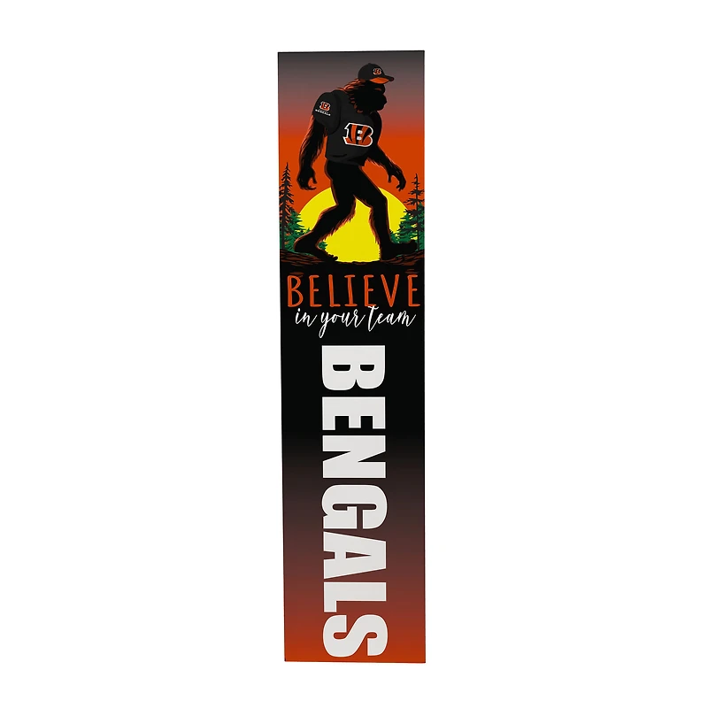 Cincinnati Bengals 46" x 11" Bigfoot Believe in Yourself Porch Leaner Wood Sign