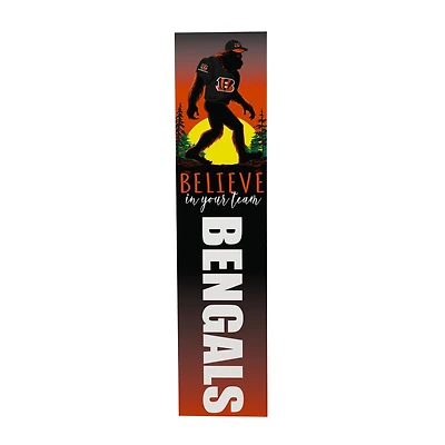 Cincinnati Bengals 46" x 11" Bigfoot Believe in Yourself Porch Leaner Wood Sign