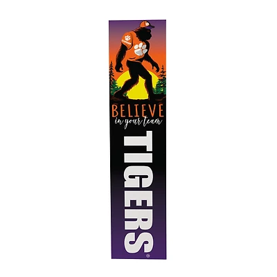 Clemson Tigers 46" x 11" Bigfoot Believe in Yourself Porch Leaner Wood Sign
