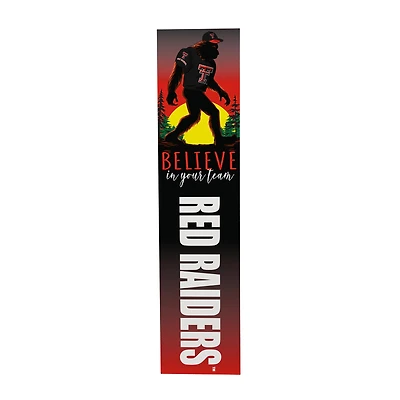 Texas Tech Red Raiders 46" x 11" Bigfoot Believe in Yourself Porch Leaner Wood Sign