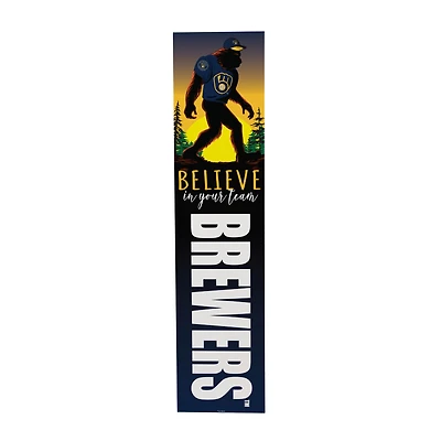 Milwaukee Brewers 46" x 11" Bigfoot Believe in Yourself Porch Leaner Wood Sign