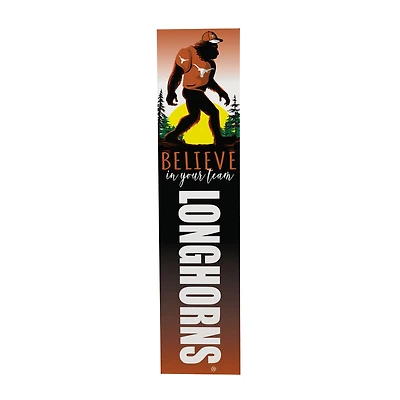 Texas Longhorns 46" x 11" Bigfoot Believe in Yourself Porch Leaner Wood Sign