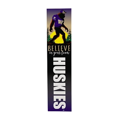 Washington Huskies 46" x 11" Bigfoot Believe in Yourself Porch Leaner Wood Sign