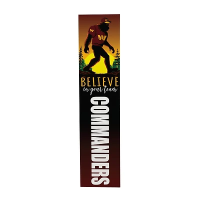 Washington Commanders 46" x 11" Bigfoot Believe in Yourself Porch Leaner Wood Sign