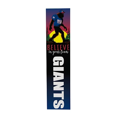 New York Giants 46" x 11" Bigfoot Believe in Yourself Porch Leaner Wood Sign