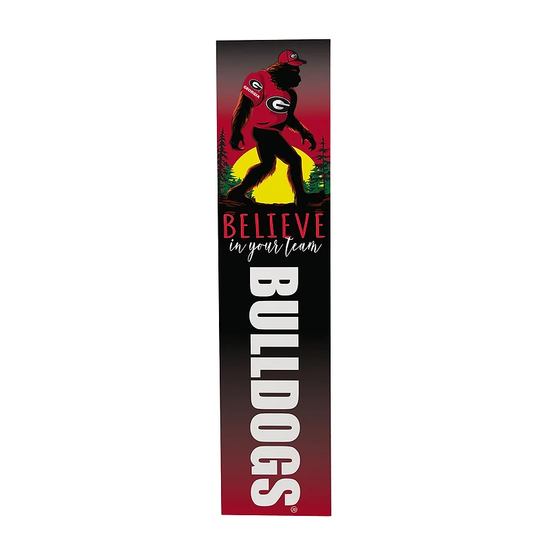 Georgia Bulldogs 46" x 11" Bigfoot Believe in Yourself Porch Leaner Wood Sign