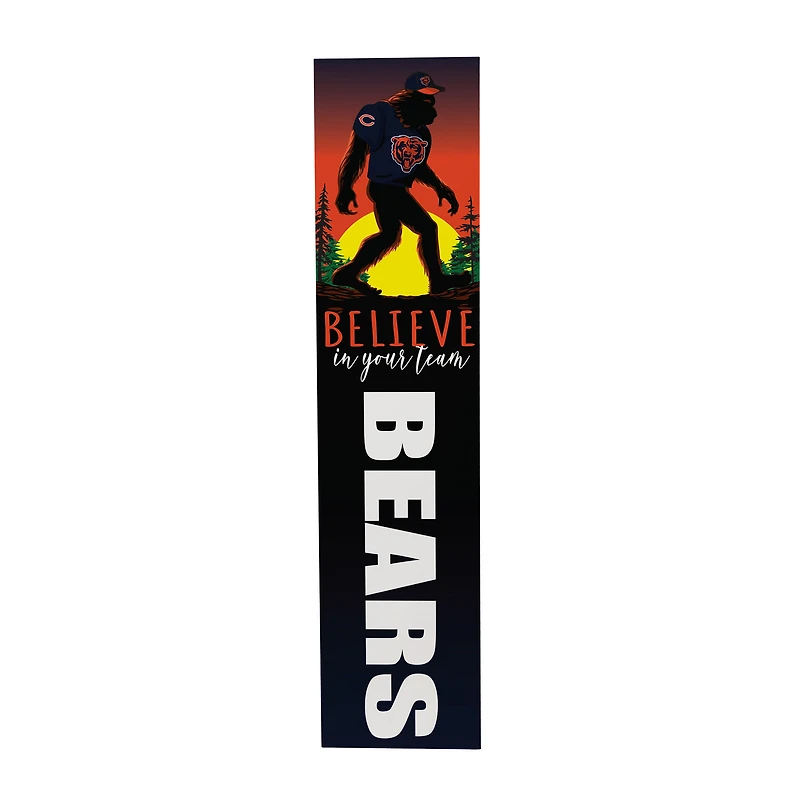 Chicago Bears 46" x 11" Bigfoot Believe in Yourself Porch Leaner Wood Sign