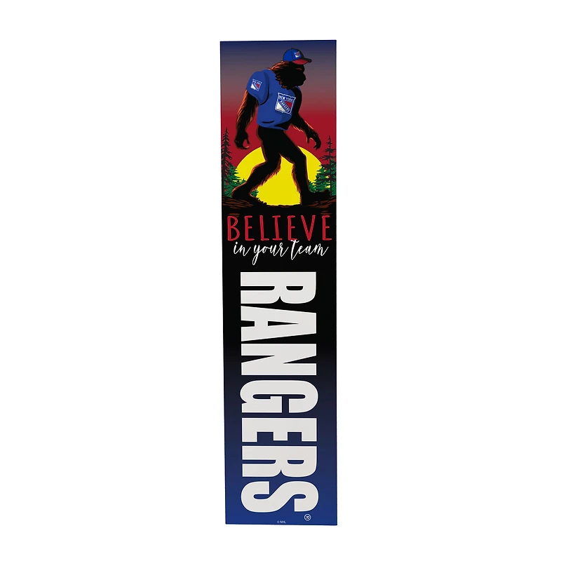New York Rangers 46" x 11" Bigfoot Believe in Yourself Porch Leaner Wood Sign