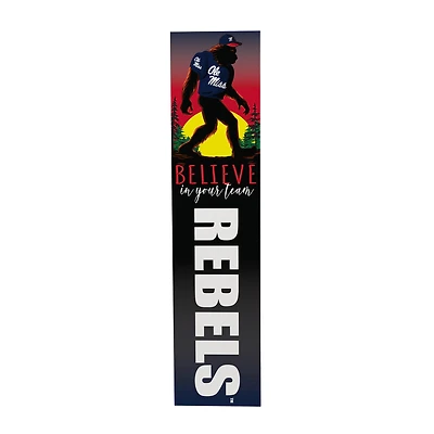 Ole Miss Rebels 46" x 11" Bigfoot Believe in Yourself Porch Leaner Wood Sign