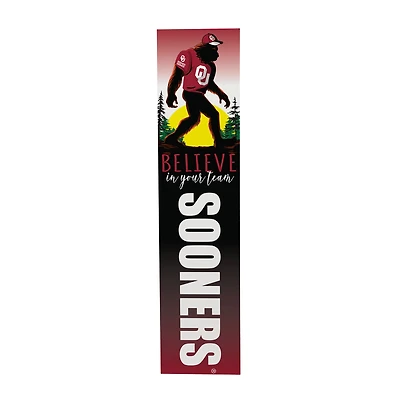 Oklahoma Sooners 46" x 11" Bigfoot Believe in Yourself Porch Leaner Wood Sign