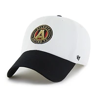 Men's '47  White Atlanta United FC Two-Tone Clean Up Adjustable Hat