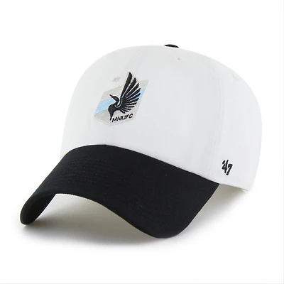 Men's '47  White Minnesota United FC Two-Tone Clean Up Adjustable Hat