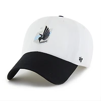 Men's '47  White Minnesota United FC Two-Tone Clean Up Adjustable Hat