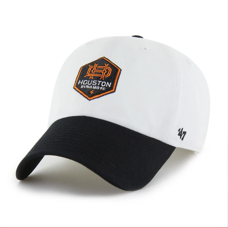 Men's '47  White Houston Dynamo FC Two-Tone Clean Up Adjustable Hat