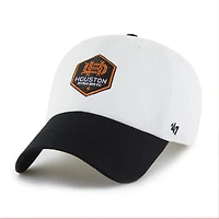 Men's '47  White Houston Dynamo FC Two-Tone Clean Up Adjustable Hat