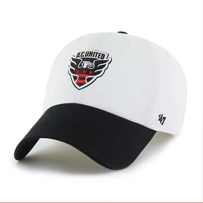 Men's '47  White D.C. United Two-Tone Clean Up Adjustable Hat