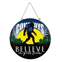 Dallas Cowboys 18" Bigfoot "Believe in Yourself" Team Logo Wood Round Door Sign