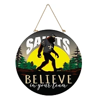 New Orleans Saints 18" Bigfoot "Believe in Yourself" Team Logo Wood Round Door Sign