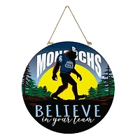 Old Dominion Monarchs 18" Bigfoot "Believe in Yourself" Team Logo Wood Round Door Sign