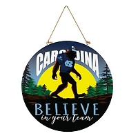 North Carolina Tar Heels 18" Bigfoot "Believe in Yourself" Team Logo Wood Round Door Sign