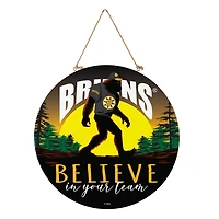 Boston Bruins 18" Bigfoot "Believe in Yourself" Team Logo Wood Round Door Sign
