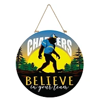 Los Angeles Chargers 18" Bigfoot "Believe in Yourself" Team Logo Wood Round Door Sign