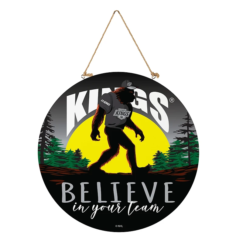 Los Angeles Kings 18" Bigfoot "Believe in Yourself" Team Logo Wood Round Door Sign
