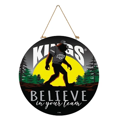 Los Angeles Kings 18" Bigfoot "Believe in Yourself" Team Logo Wood Round Door Sign