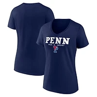 Women's Navy Pennsylvania Quakers Authentic Pick-A-Sport V-Neck T-Shirt