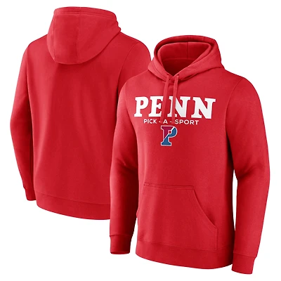 Men's Red Pennsylvania Quakers Authentic Pick-A-Sport Hoodie