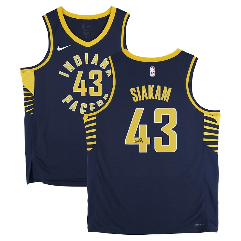 Pascal Siakam Indiana Pacers Autographed Nike Navy Icon Swingman Jersey
