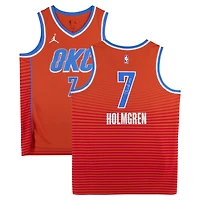 Chet Holmgren Oklahoma City Thunder Autographed Orange Nike Statement Swingman Jersey