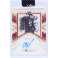 Drake London Atlanta Falcons Autographed 2023 Panini Immaculate Signature Moves #JS-DLO #34/49 Card