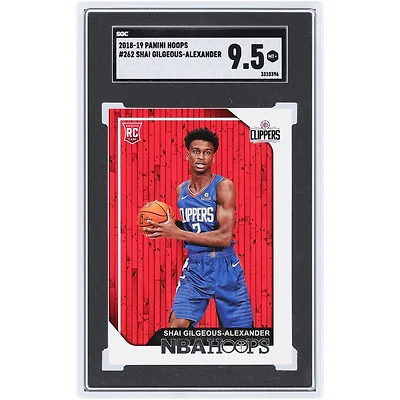 Shai Gilgeous-Alexander LA Clippers 2018-19 Panini Hoops #262 SGC Authenticated 9.5 Rookie Card