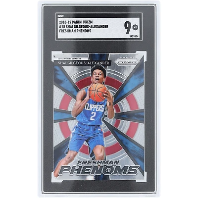 Shai Gilgeous-Alexander LA Clippers 2018-19 Panini Prizm Freshman Phenoms #15 SGC Authenticated 9 Rookie Card