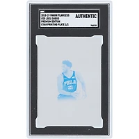 Joel Embiid Philadelphia 76ers 2018-19 Panini Flawless Cyan Printing Plate #20 #1/1 SGC Authenticated Auth Card