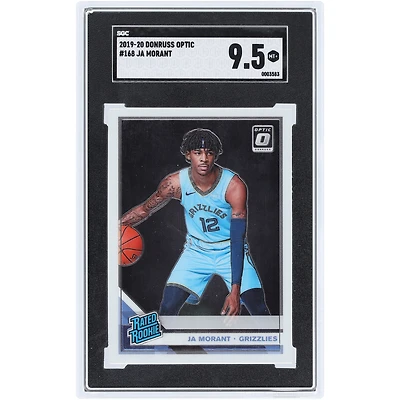 Ja Morant Memphis Grizzlies 2019-20 Panini Donruss Optic #168 SGC Authenticated 9.5 Rookie Card