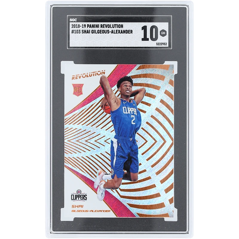 Shai Gilgeous-Alexander LA Clippers 2018-19 Panini Revolution #103 SGC Authenticated 10 Rookie Card