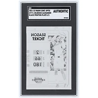 Shai Gilgeous-Alexander Oklahoma City Thunder 2021-22 Panini Contenders Optic Black Printing Plate #77 #1/1 SGC Authenticated Auth Card