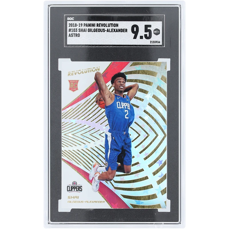 Shai Gilgeous-Alexander LA Clippers 2018-19 Panini Revolution Astro #103 SGC Authenticated 9.5 Rookie Card