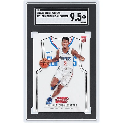 Shai Gilgeous-Alexander LA Clippers 2018-19 Panini Threads #111 SGC Authenticated 9.5 Rookie Card