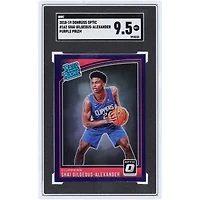 Shai Gilgeous-Alexander LA Clippers 2018-19 Panini Donruss Optic Purple Prizm #162 SGC Authenticated 9.5 Rookie Card