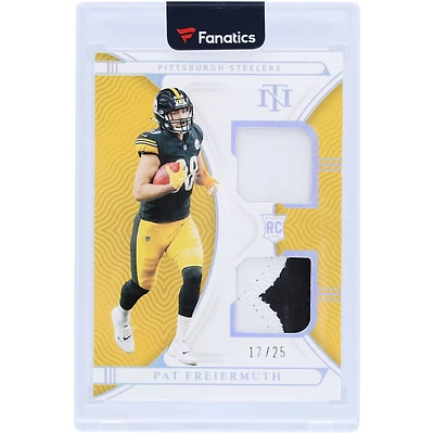 Pat Freiermuth Pittsburgh Steelers 2021 Panini National Treasures Holo Silver Rookie Dual Dual-Color Relic #RDM-32 #17/25 Rookie Card