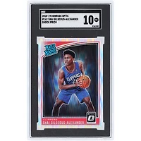 Shai Gilgeous-Alexander LA Clippers 2018-19 Panini Donruss Optic Shock Prizm #162 SGC Authenticated 10 Rookie Card