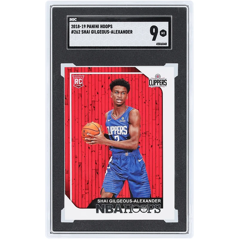 Shai Gilgeous-Alexander LA Clippers 2018-19 Panini Hoops #262 SGC Authenticated 9 Rookie Card