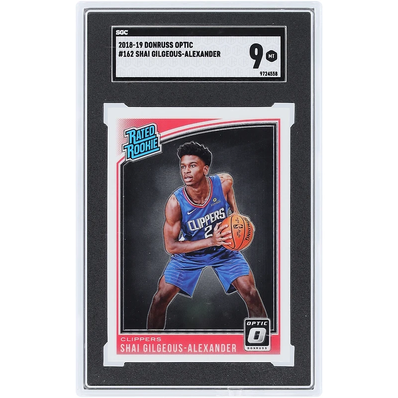 Shai Gilgeous-Alexander LA Clippers 2018-19 Panini Donruss Optic #162 SGC Authenticated Rookie Card
