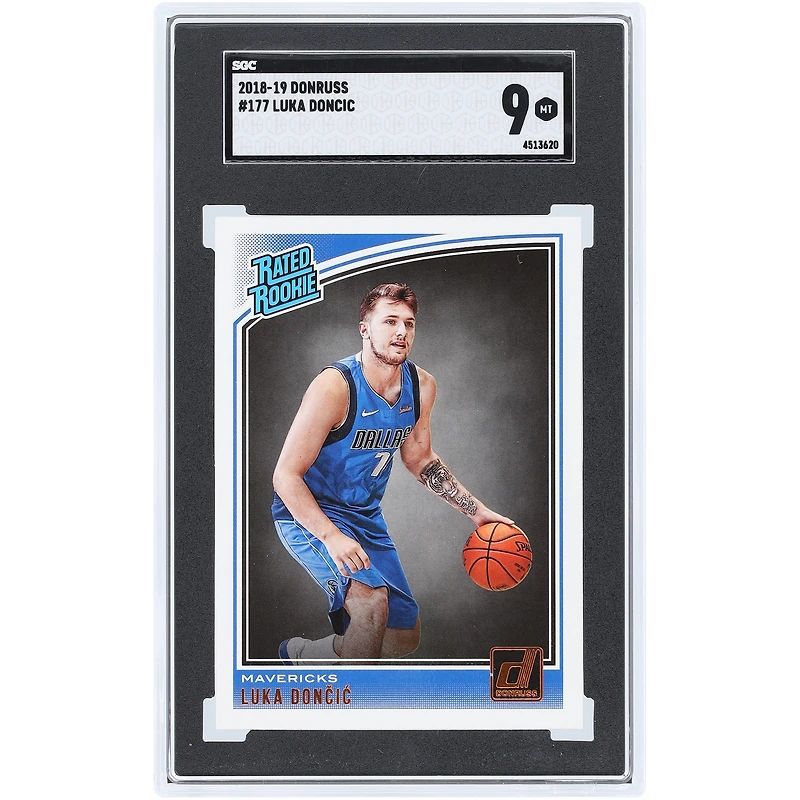 Luka Dončić Dallas Mavericks 2018-19 Panini Donruss #177 SGC Authenticated Rookie Card