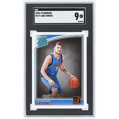 Luka Dončić Dallas Mavericks 2018-19 Panini Donruss #177 SGC Authenticated Rookie Card