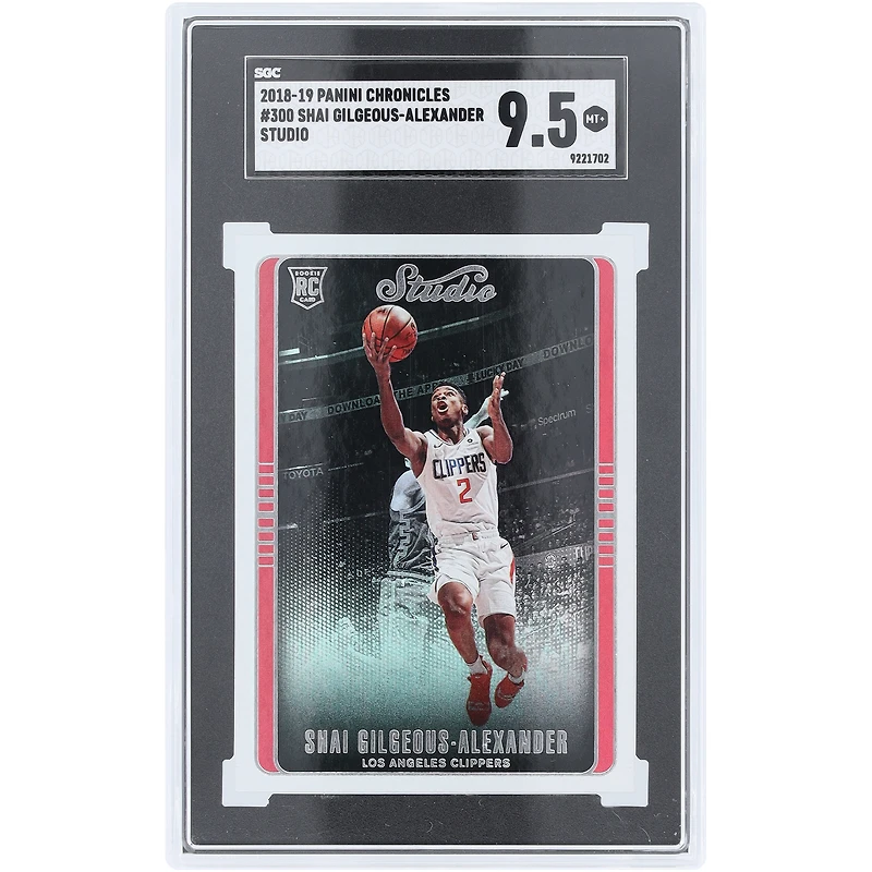 Shai Gilgeous-Alexander LA Clippers 2018-19 Panini Chronicles Studio #300 SGC Authenticated 9.5 Rookie Card